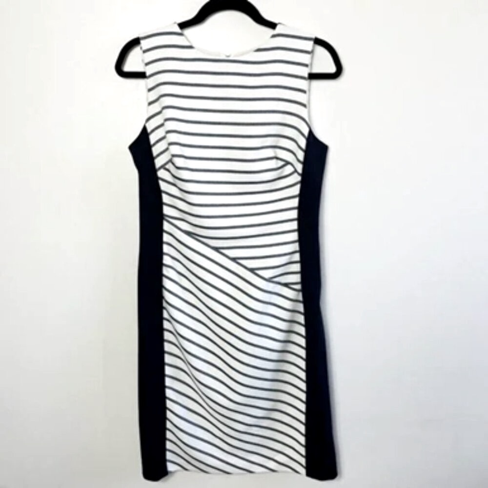 Ralph Lauren Navy And White Sheath Dress 0P